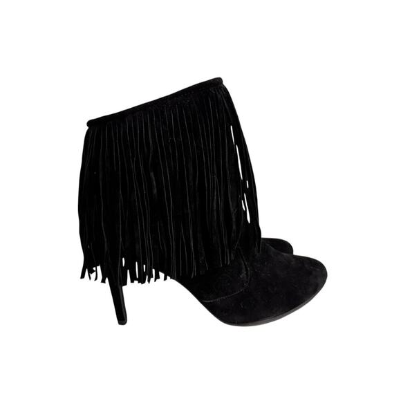 Chase & Chloe Carina-1Fringed Ankle Boot in Black Size 11 - Picture 14 of 15